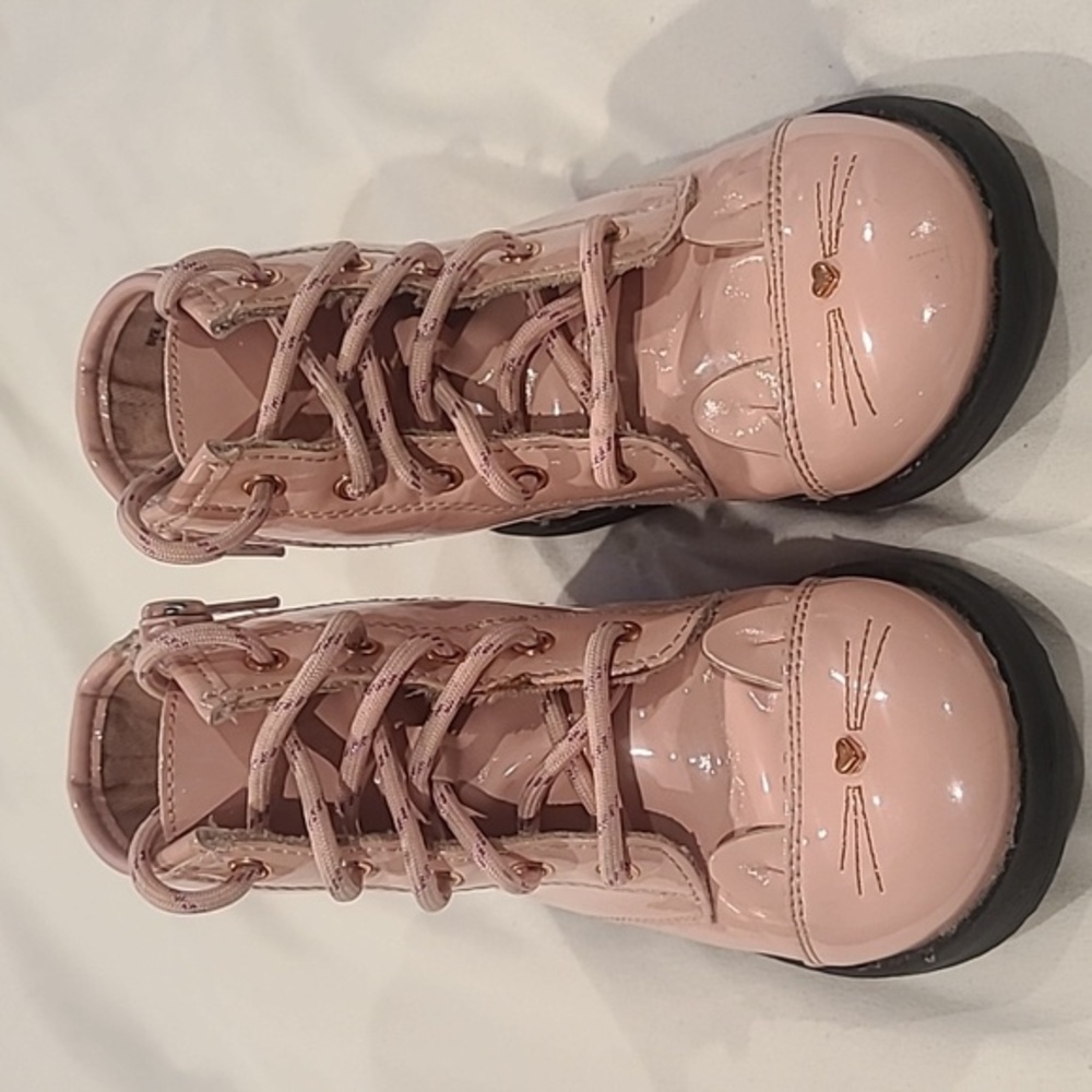 😻Children's Place girls pink cat boots, size 9 toddler😻